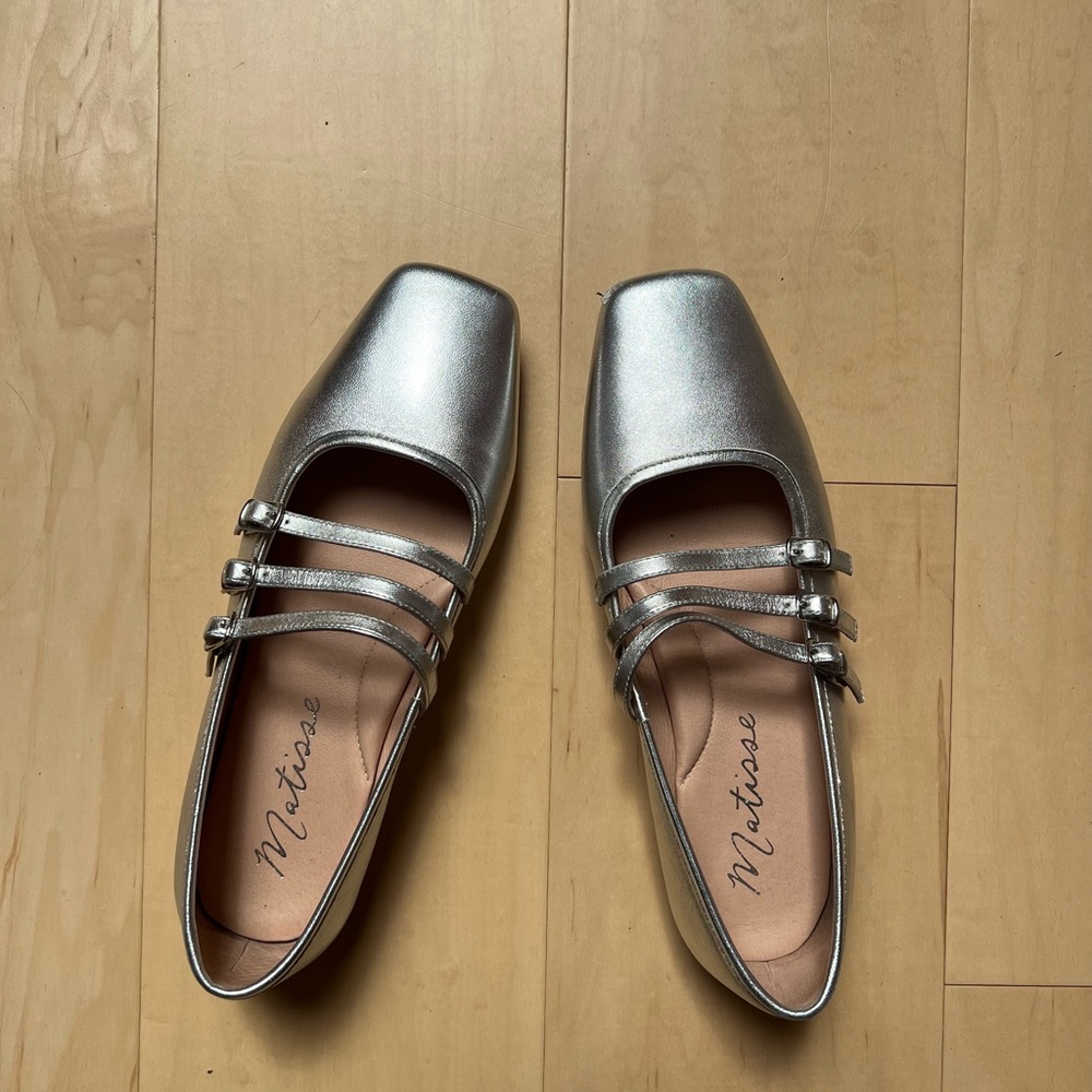 Matisse Nova Ballet Flats in silver - size 10